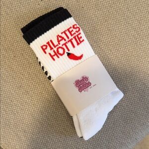 Pilates Hottie Socks - Black and White